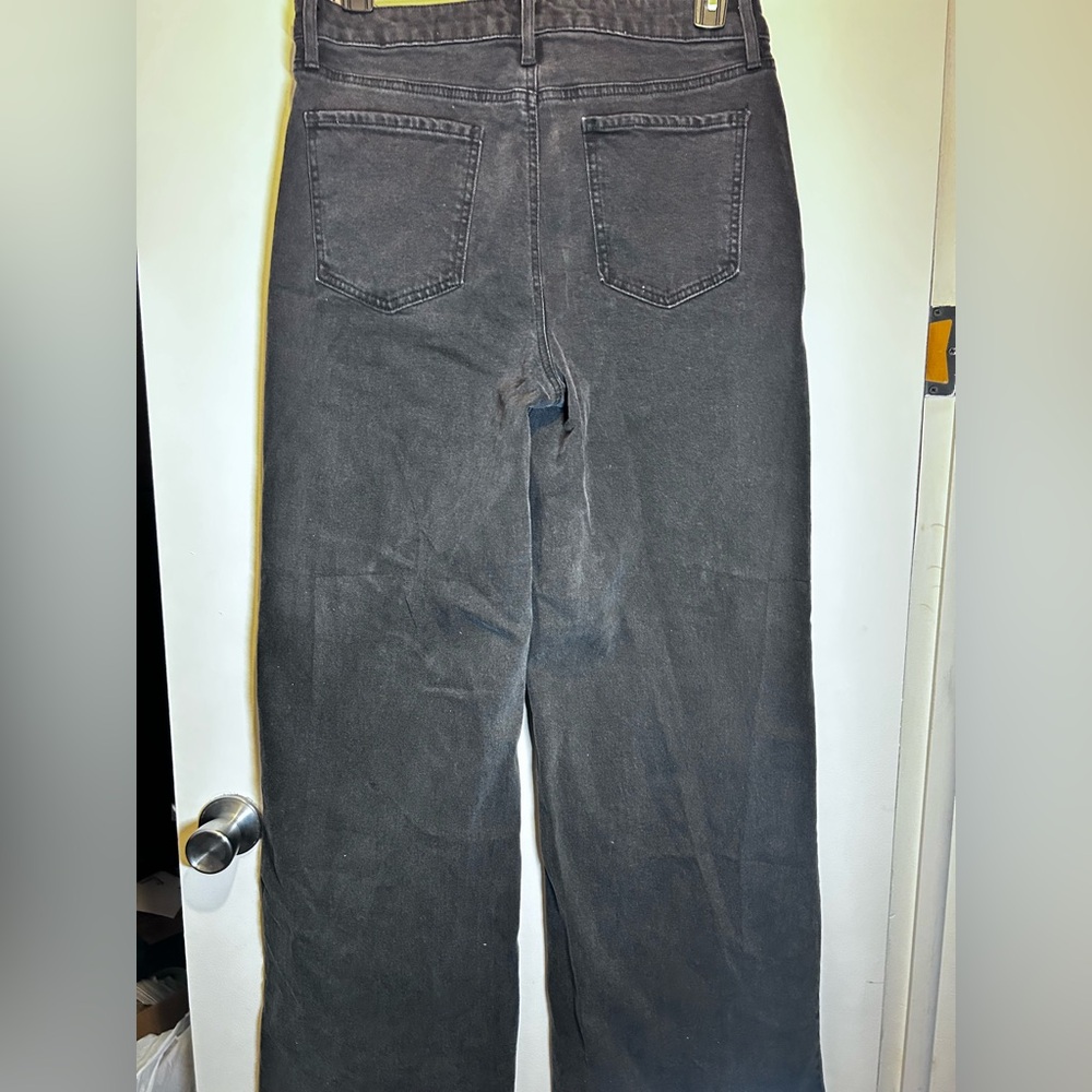 BCBG Black Wide-Leg High-Rise Jeans - Picture 4 of 6